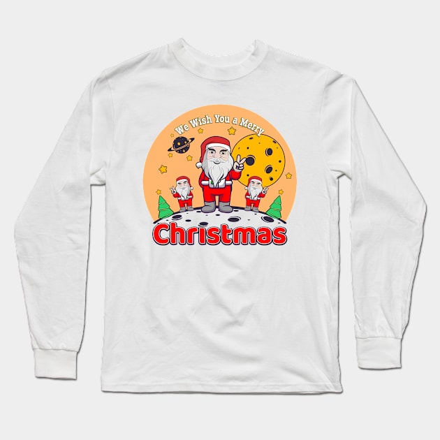 We Wish You a Merry christmas Long Sleeve T-Shirt by VISUALUV